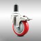 Service Caster 4 Inch 316SS Red Poly Swivel 1-1/4 Inch Expanding Stem Caster Lock Brake SCC SCC-SS316TTLEX20S414-PPUB-RED-114 - alternate 1